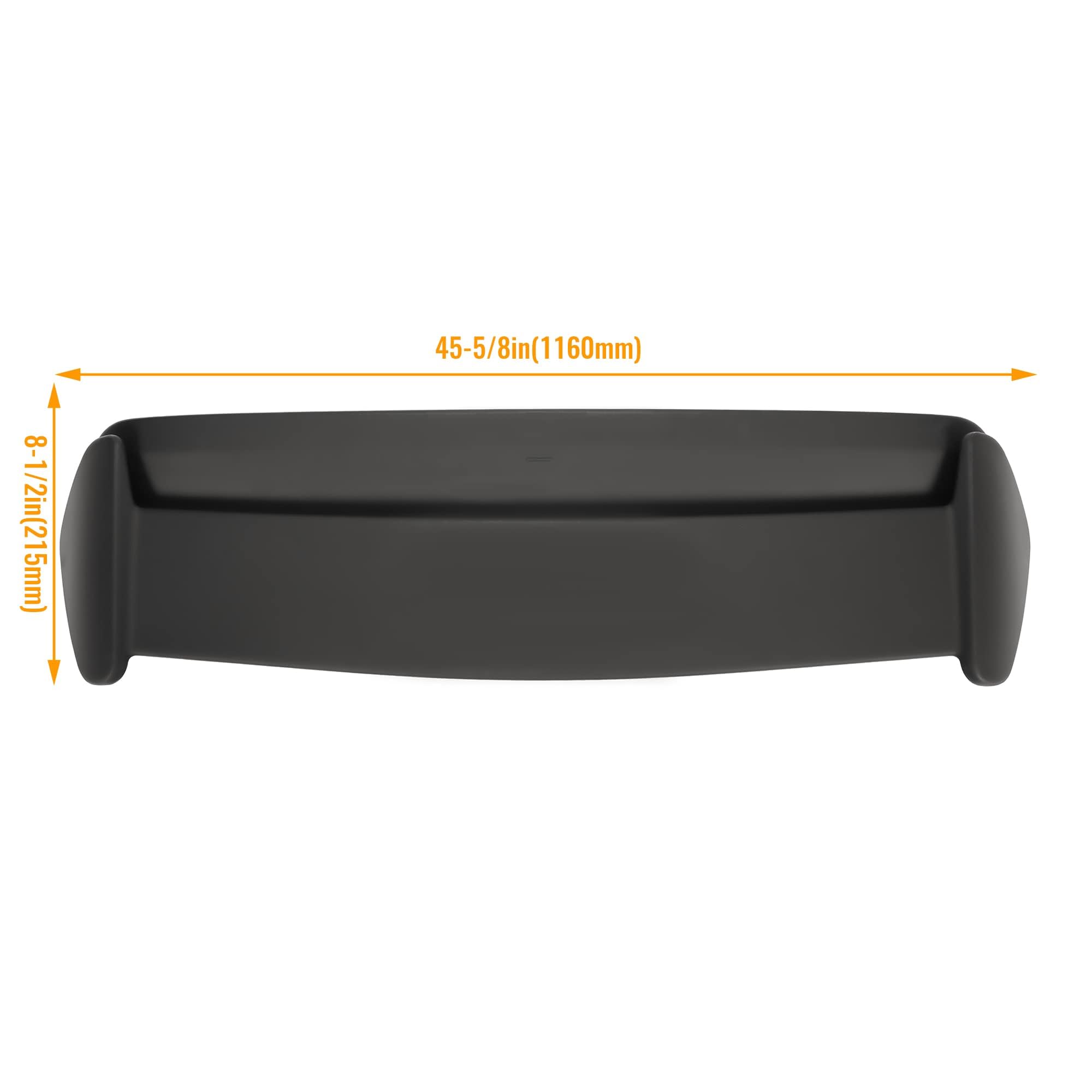 KUAFU Roof Spoiler Wing for 1996-2000 Honda Civic 3Dr Hatchback, Type-R Style, ABS Plastic, Primer Black, Model GO-981