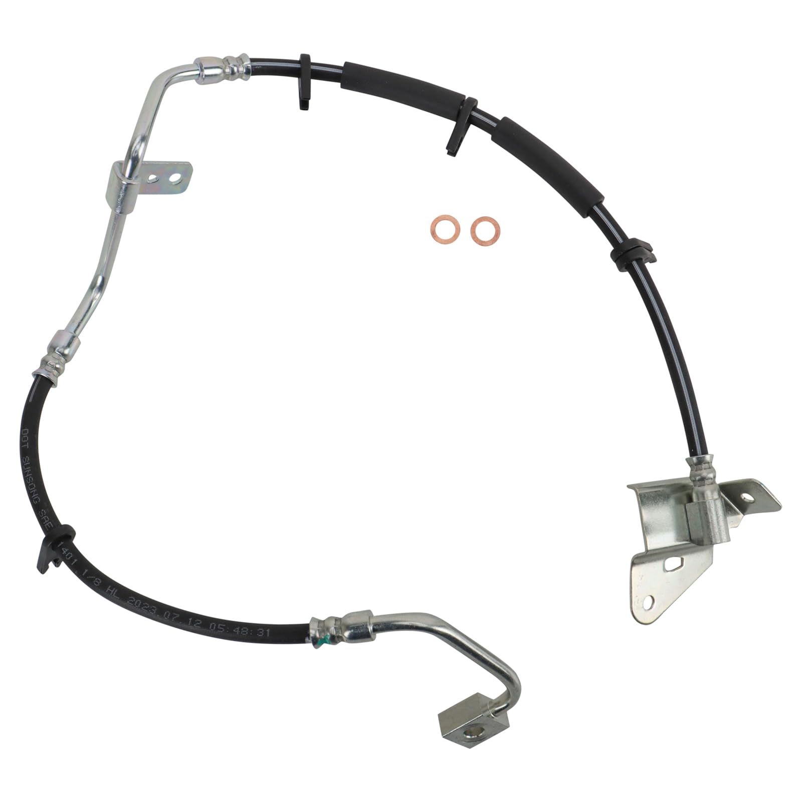 Trq Front Brake Hose Set Compatible With 2003-2004 Jeep Grand Cherokee