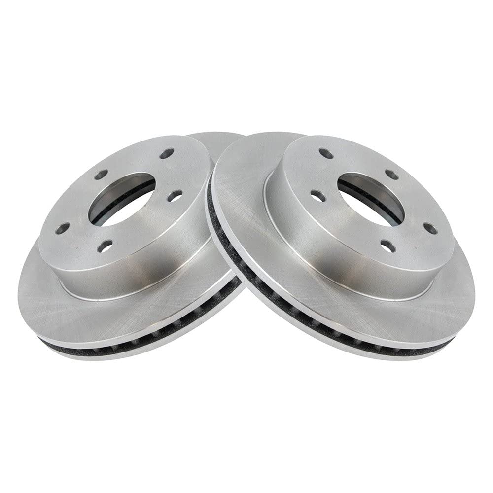 Trq Front Brake Rotors Set Vented Compatible With 2000-2001 Dodge Ram 1500
