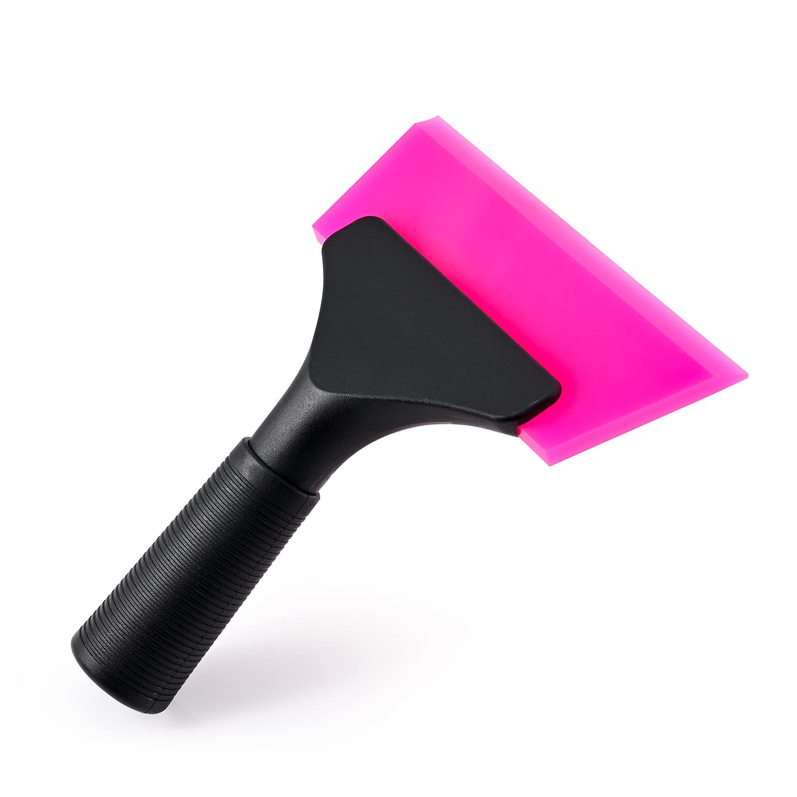 FOSHIO Small Squeegee with 5 Inch Pink Rubber Blade Mini Wiper Window Tinting Tools for Mirror Glass Window Cleaner with Non-Sli