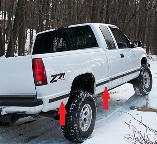 Automotive Authority Chrome Side Body Trim Molding 2.5" for 88-98 Chevy GMC Tahoe Suburban Silverado - Quarter Roll 80" - Black
