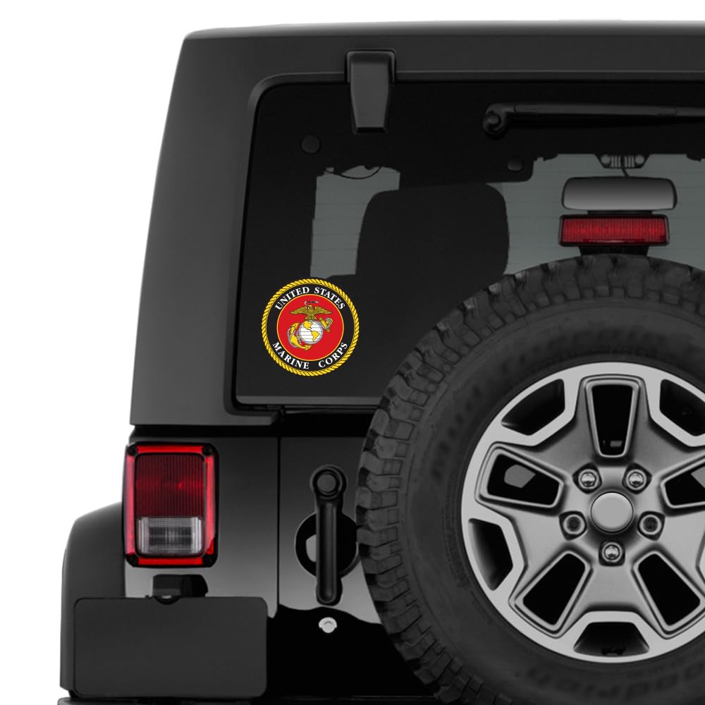 Officially Licensed Marine Corps Usmc Car License Plate Frame/Universal Fit/Weatherproof Abs Plastic/Decal And Mounting Screws I