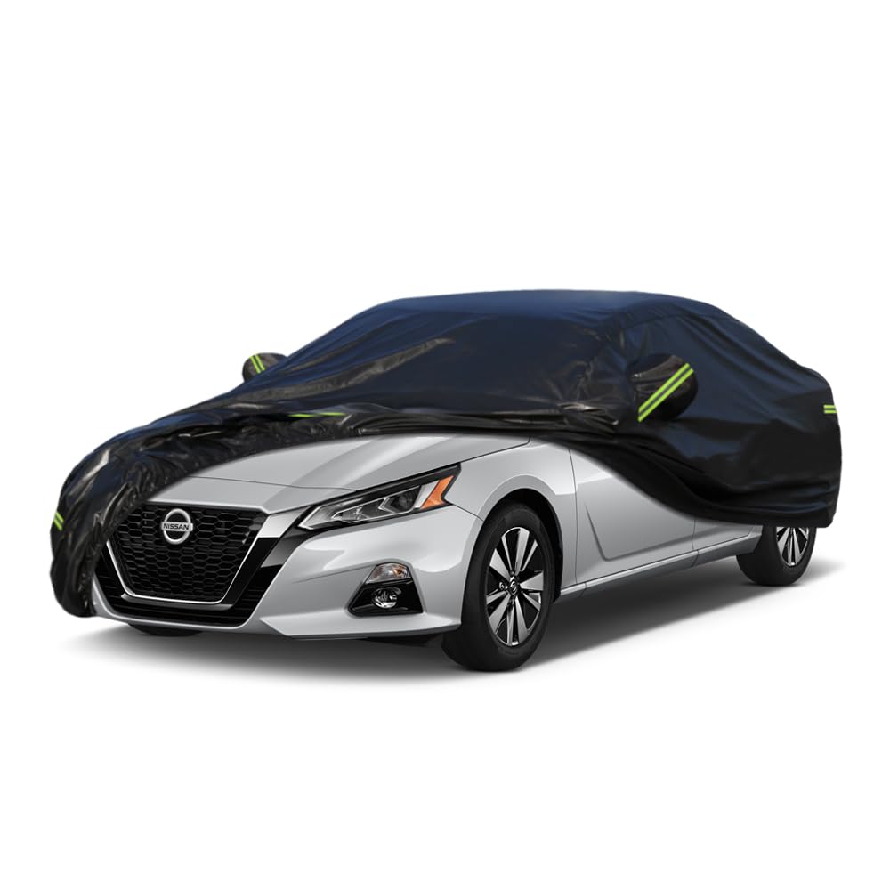 Kaugung 7 Layers Car Cover Custom Fit Nissan Altima From 1998 To 2025, Outdoor Waterproof All Weather Sun Rain Dust Snow Protect