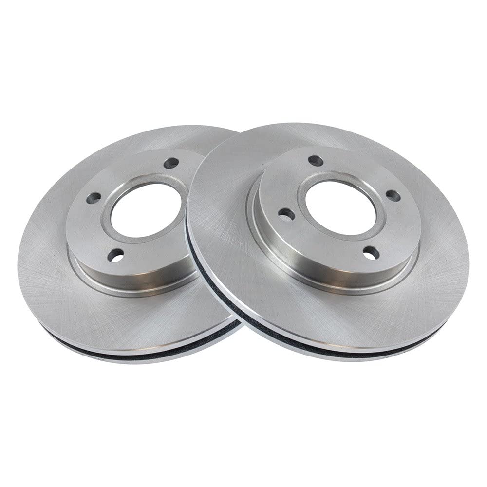 Trq Front Brake Rotors Set Vented Compatible With 2000-2004 Ford Focus