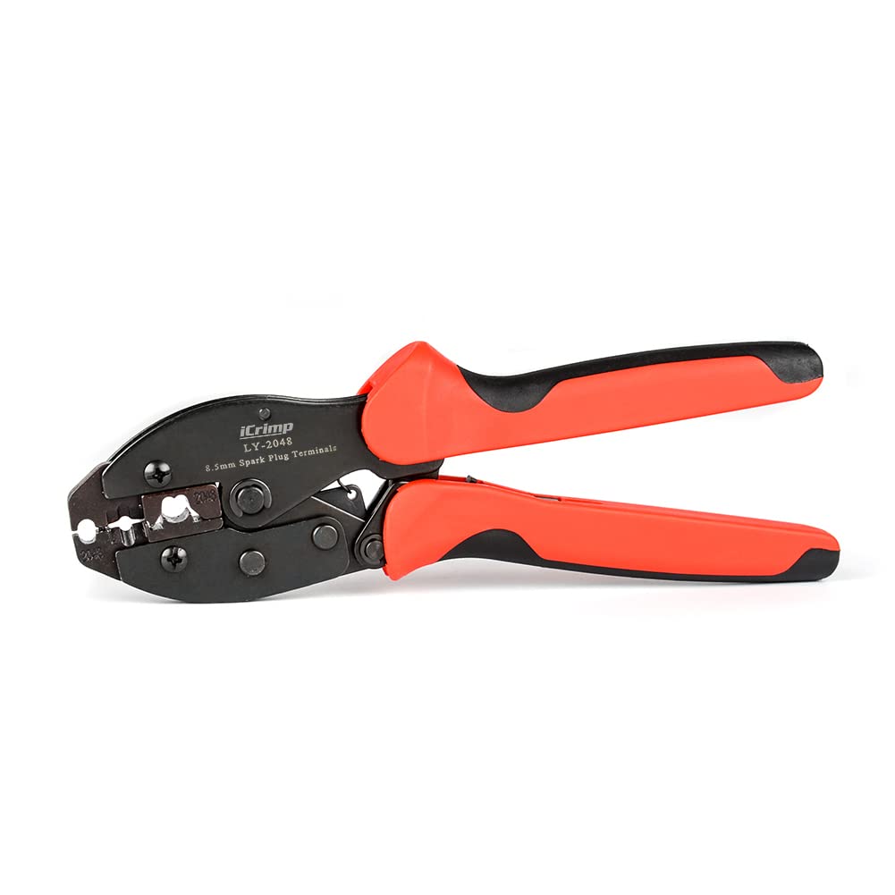 Icrimp Ratchet Spark Plug Wire Crimping Tool For Spark Plug Ignition Wire And Terminals Dia. 8.5Mm