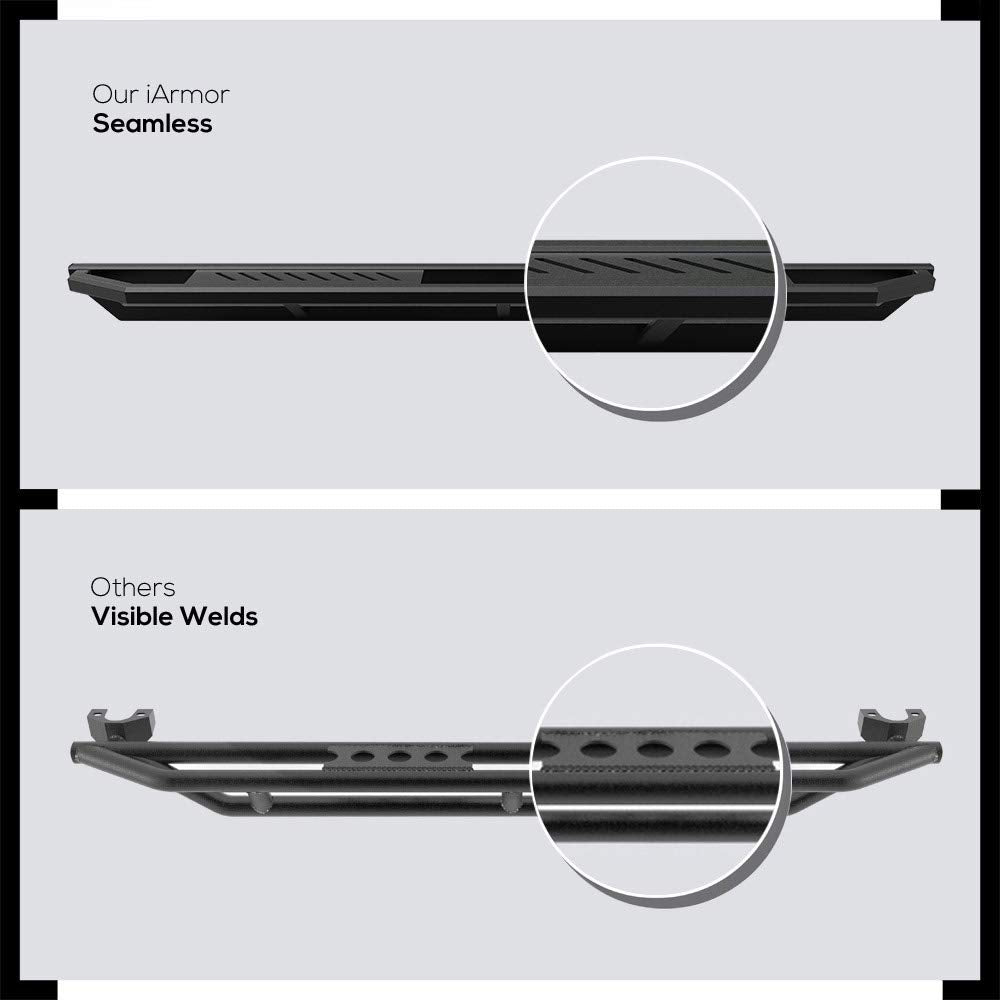 Aps Off-Road Stainless Steel Side Steps Armor Compatible With Jeep Wrangler Jk 2007-2018 4-Door (Nerf Bars Side Steps Side Bars)