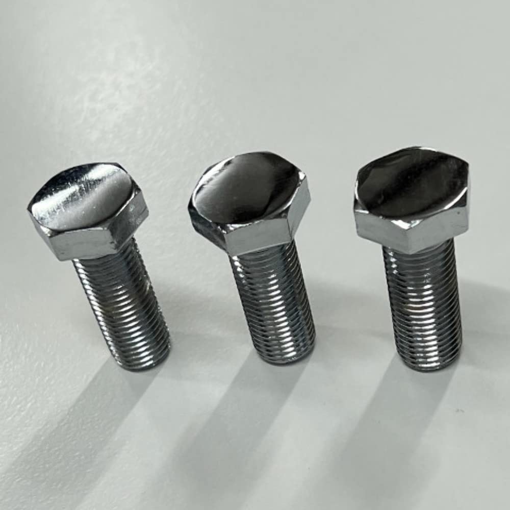 Pirate Mfg Chrome Crankshaft Pulley Bolt Kit 3/8-24 X 1, Compatible With Chevy Sb 283-350