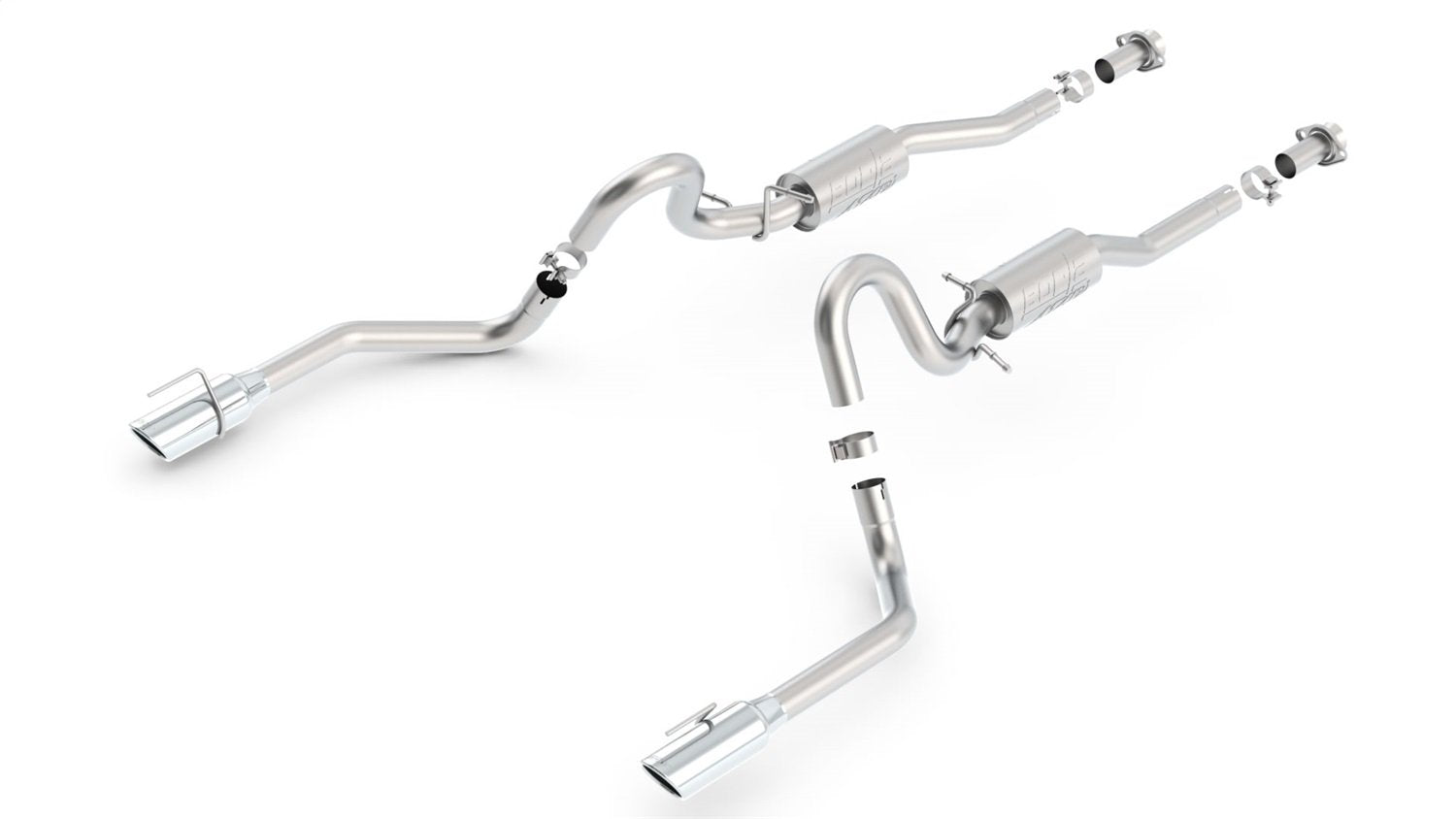 BORLA 140458 Cat-Back Performance Exhaust System for 1999-2004 Ford Mustang GT 4.6L V8 & Mach 1 4.6L V8 T-304 Stainless Steel AT