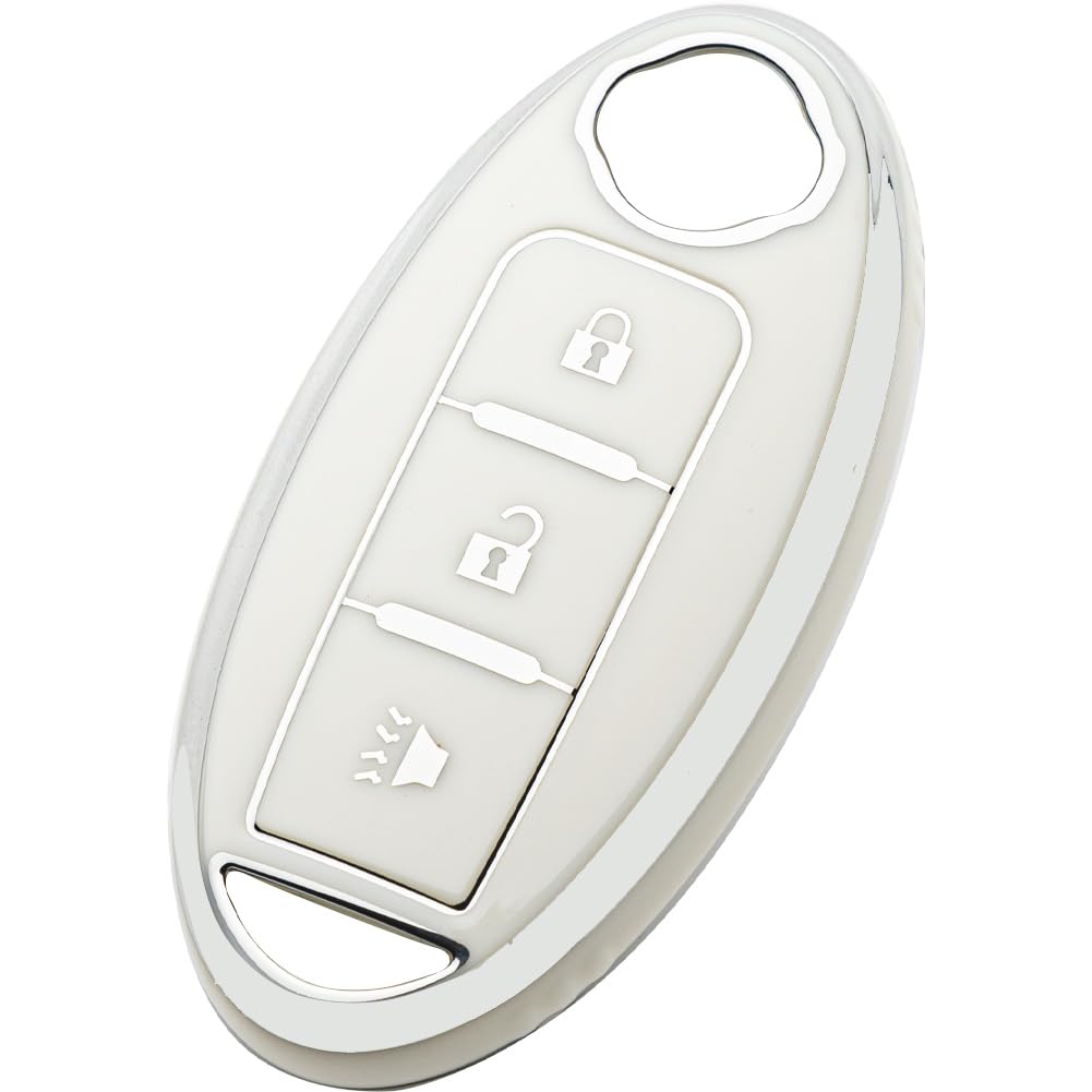 Tautrophen Key Fob Cover Fit For Nissan Infiniti Rogue Pathfinder Armada Murano Kicks Frontier Titan 3 Buttons Smart Key