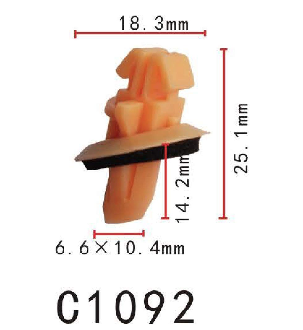 Autobahn88 Retainer Clip For Fender, Compatible With Toyota (Oem: 7539460030) (Pack Of 20)