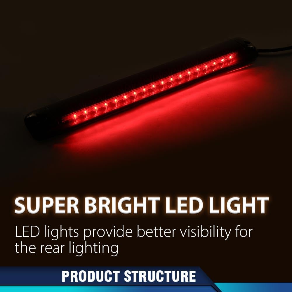 Pit66 Third 3Rd Brake Light Led Compatible With Chevy Blazer S10 1994-2005/Fit Suburban Yukon 1992-2004/Fit Gmc Jimmy 1994-2001