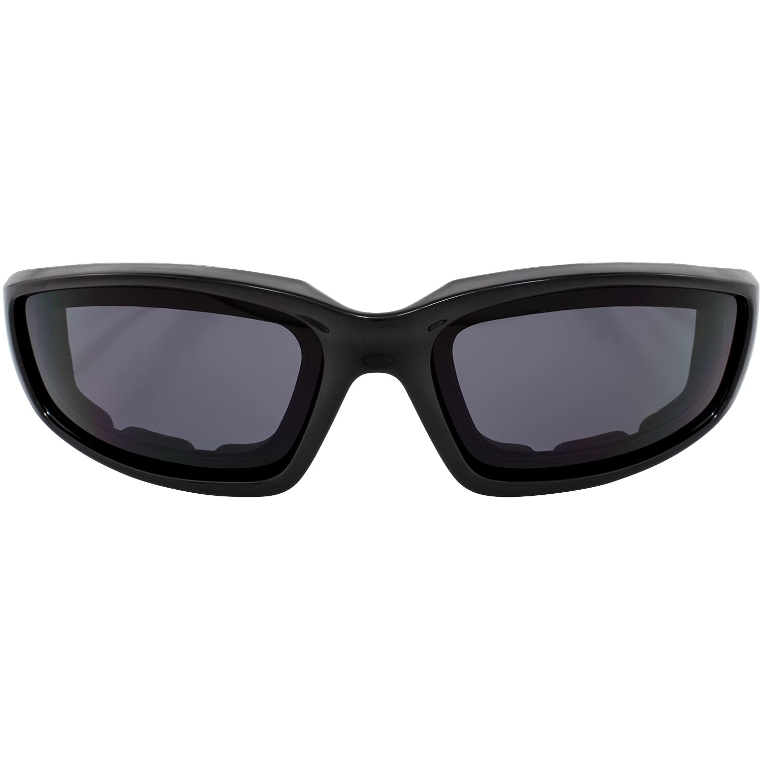 Birdz Eyewear Oriole Padded Motorcycle Glasses (Black Frame/Smoke Lens)