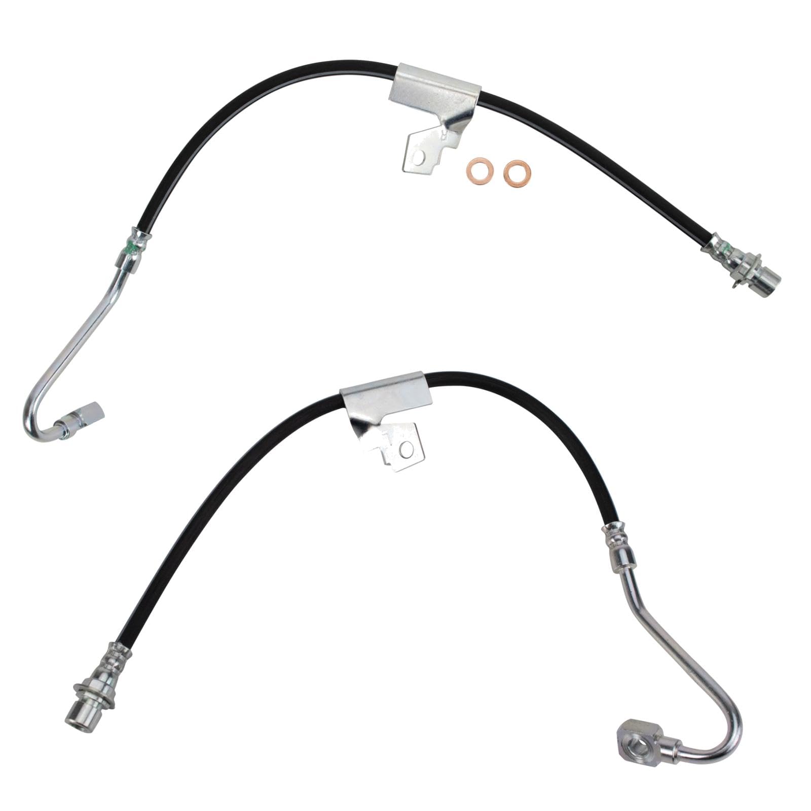 Trq Front Brake Hose Set Compatible With 1998-2000 Chevrolet Blazer 1998-1999 S10 1998-2001 Gmc Jimmy Sonoma Isuzu Hombre Oldsmo
