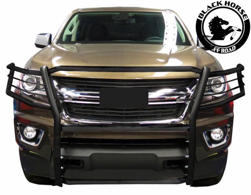 Black Horse Grille Brush Bumper Guard Modular Black Compatible With 2015-2022 Chevrolet Colorado|2015-2022 Gmc Canyon(Excludes Z