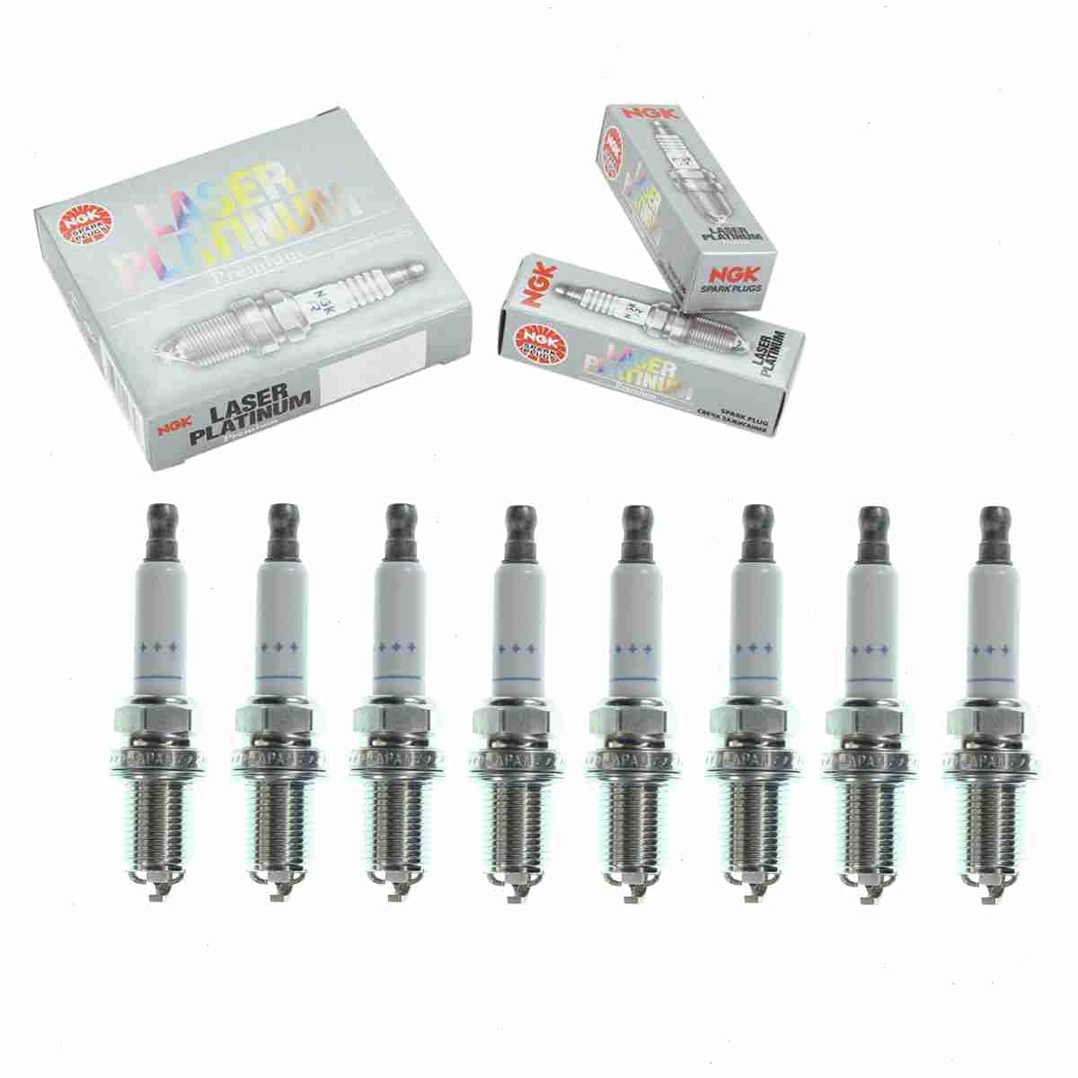 8 pc NGK Laser Platinum Spark Plugs compatible with Audi A8 Quattro 4.2L V8 2007-2012
