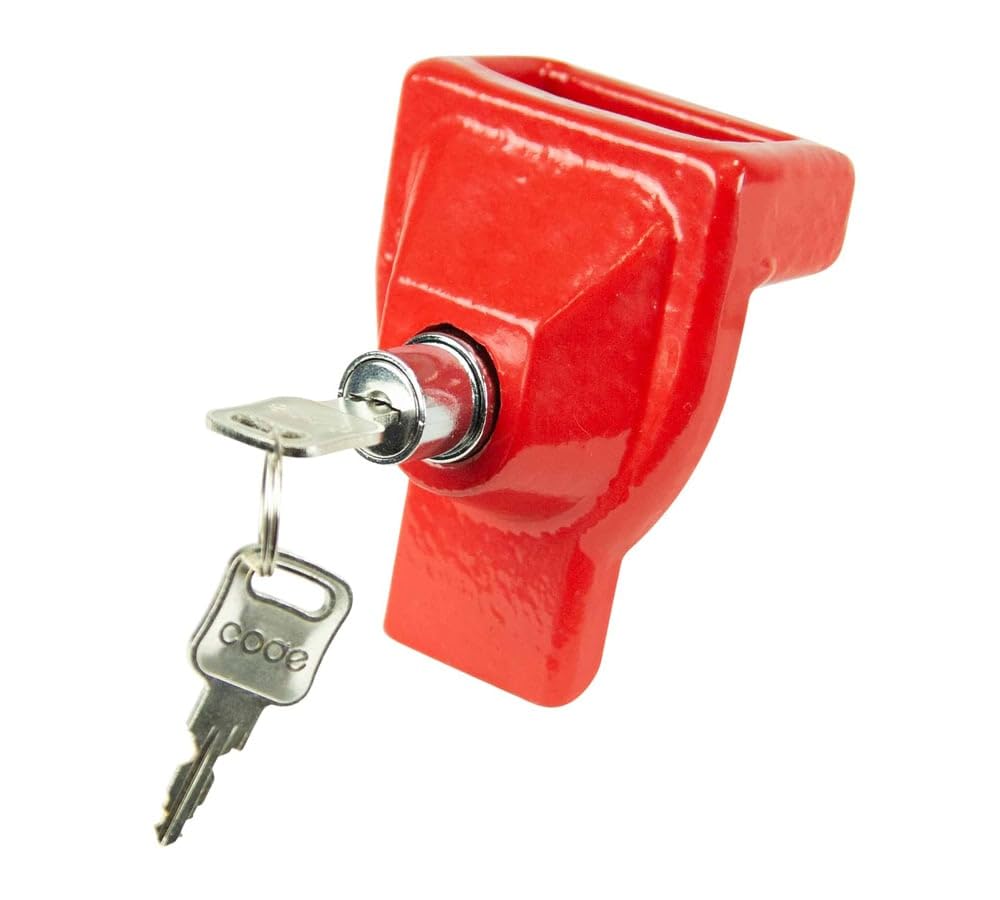 Mytee Products Heavy Duty Air Brake Gladhand Lock with Keyed Alike for Tractor Trailer Trucks - Cast Iron Semi Trailer Lock