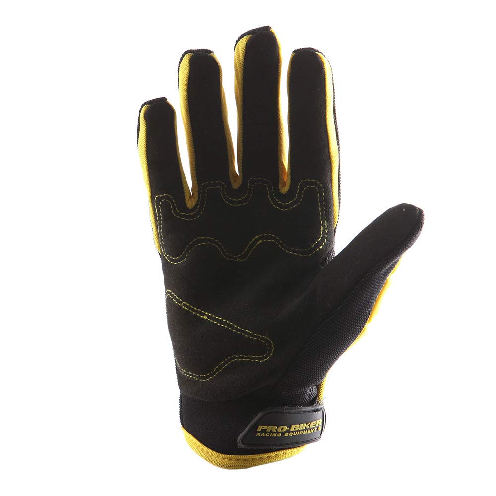 1Storm Adult Motocross Gloves Motorcycle Bmx Mx Atv Dirt Bike Bicycle Skeleton Cycling Gloves Yellow