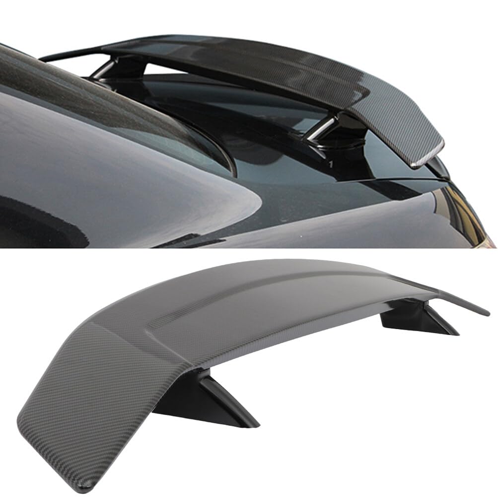 Scitoo Abs Rear Window Spoiler Wing Fit For Universal 52' Glossy Carbon Look Rear Trunk Spoiler Wing