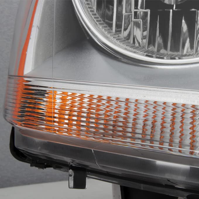 Akkon - For Dodge Avenger Oe Replacement Chrome Bezel Headlights Driver/Passenger Head Lamps Pair New