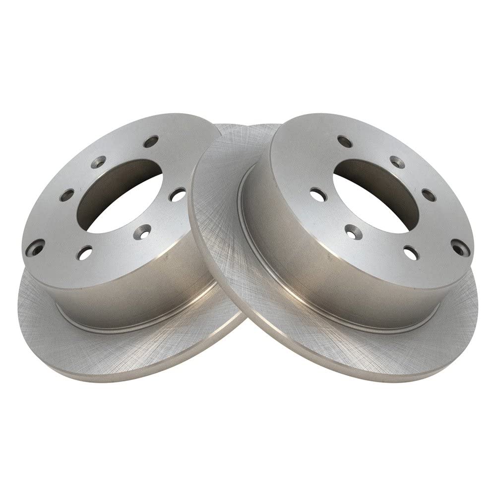 Trq Rear Brake Rotors Set Solid Compatible With 1999-2005 Hyundai Sonata 2001-2006 Kia Optima