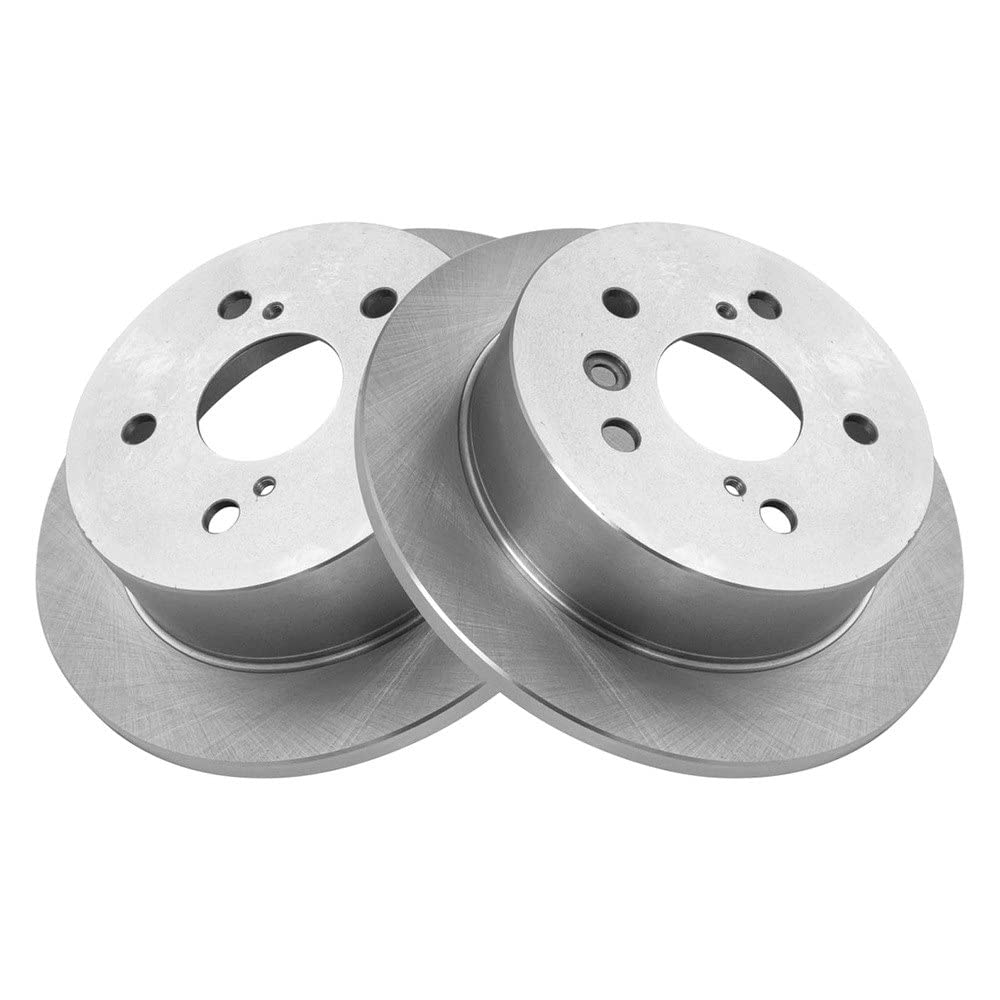 Trq Rear Brake Rotors Set Solid Compatible With 2002-2003 Lexus Es300 2004-2006 Es330 2005-2007 Toyota Avalon 2002-2006 Camry 20