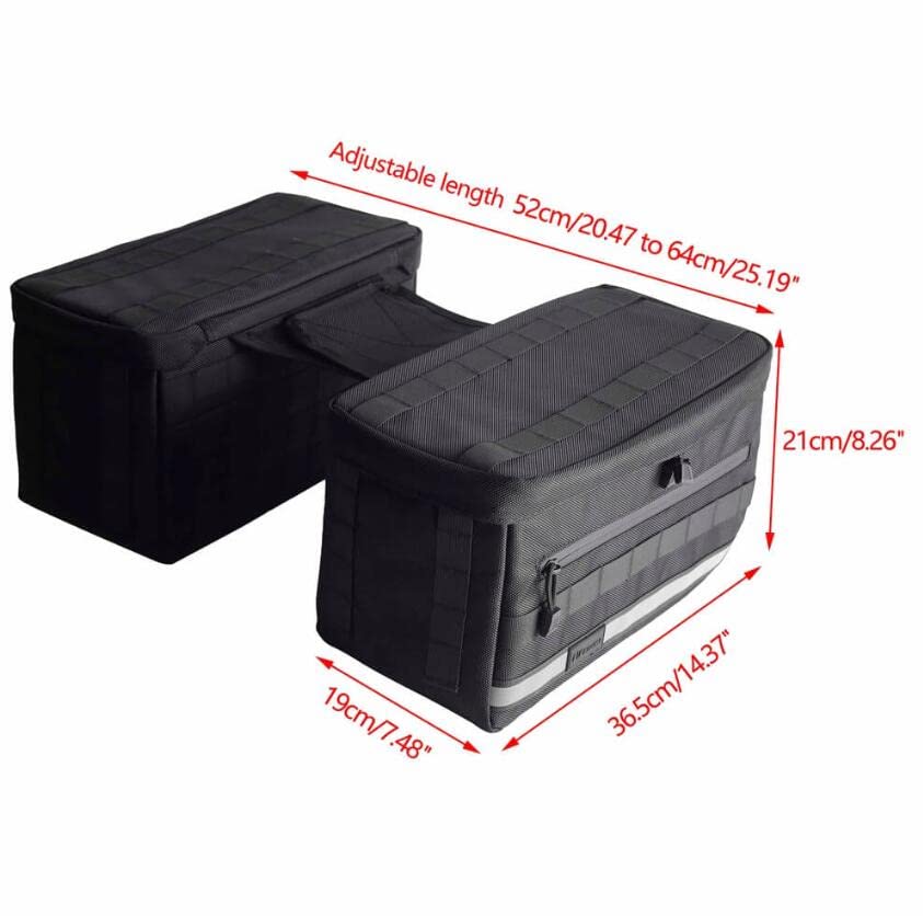 FVMOTO Universal Saddlebags Saddle Luggage Storage Bag Compatible with Harley Softail Dyna Street Bob Wide Super Glide FXR FXLRS
