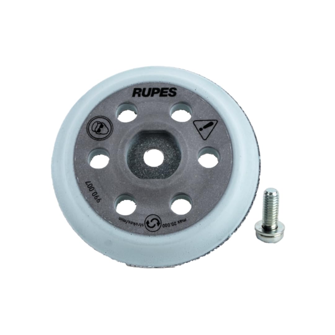RUPES Random Orbital Backing Plate,  75mm/3 Hook and Loop, M6 Bolt Included