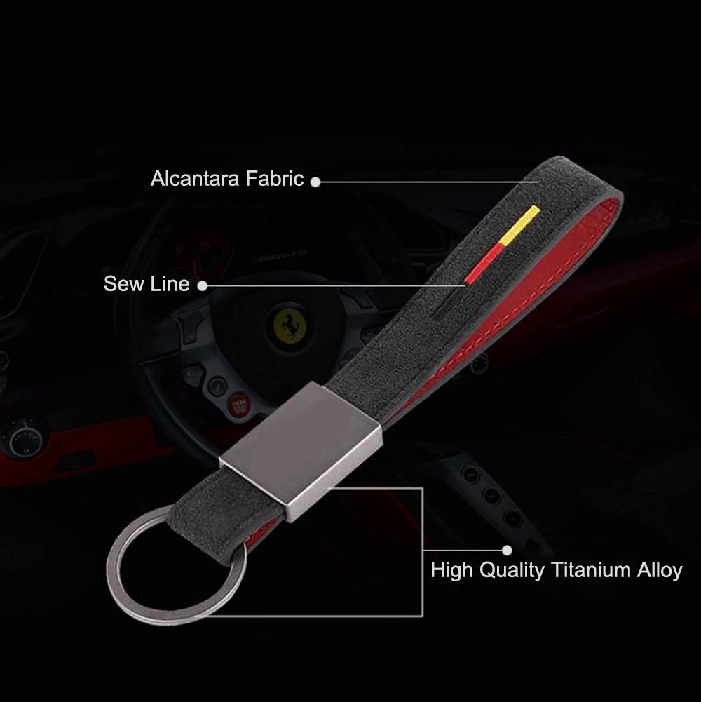 BOLLAER Luxury Key Rings Car Valet Keychain, Car Keychain for Porsche Audi Mercedes BMW Cadillac Lexus Ford, Keyring Gift for Ma