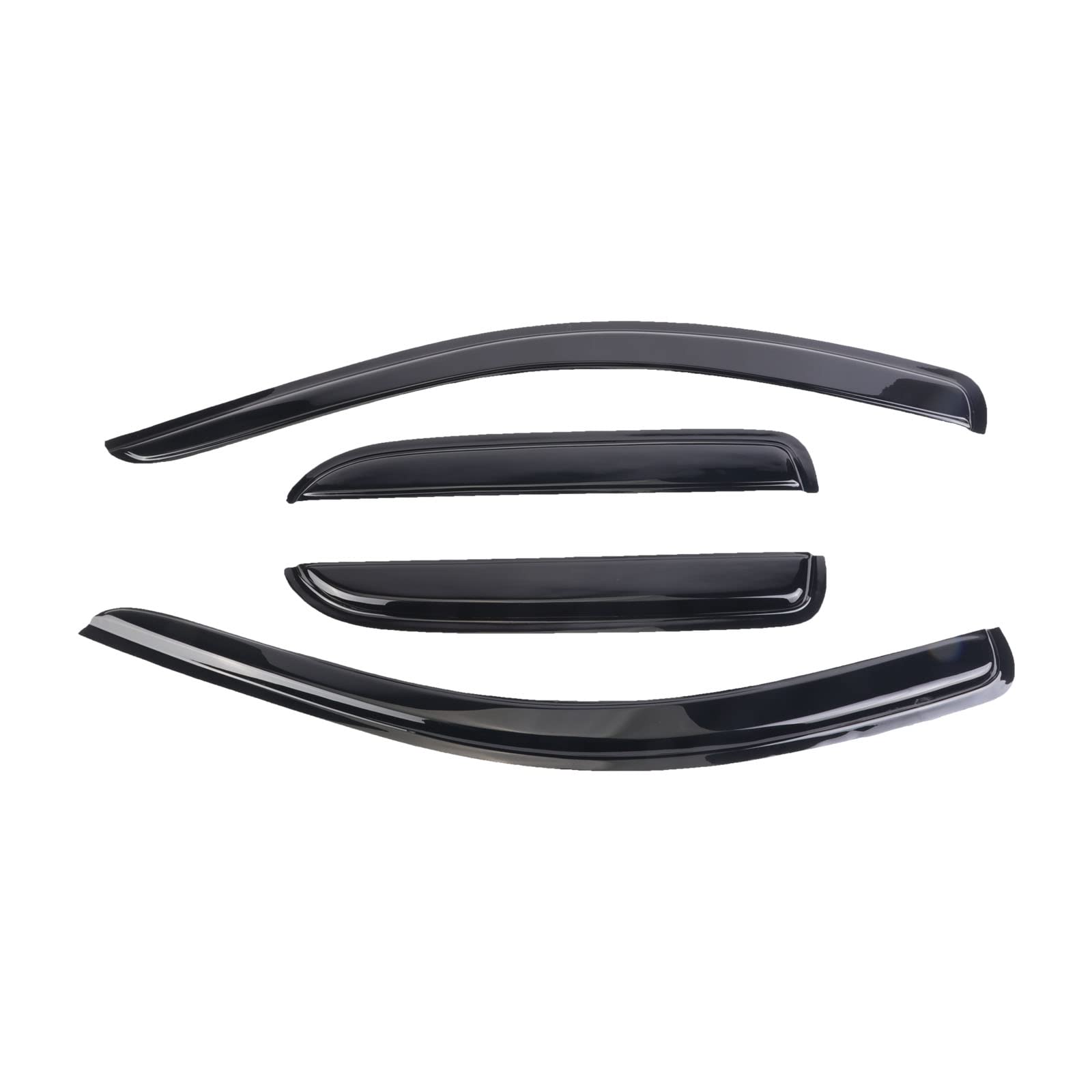 Sontian 4Pcs Window Visors Tape-On For 2002-2008 Dodge Ram 1500, 2003-2009 Ram 2500 & 3500 With Crew/Extended Cab Sun Rain Guard