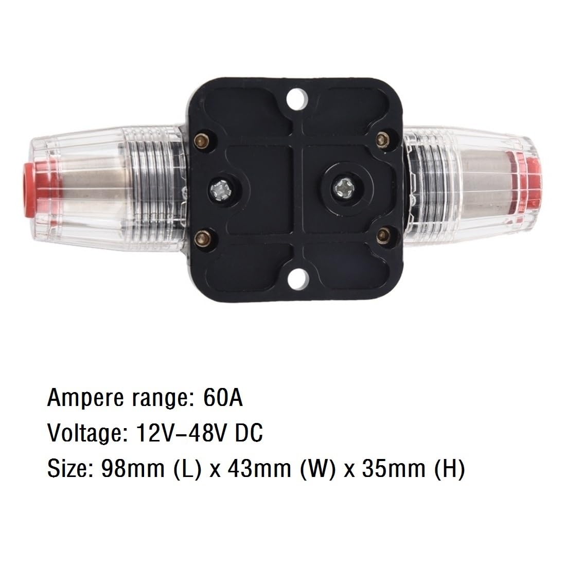 Anjoshi Fuse Holders 60Amp 20A 30A 40A 50A 80A 100A 150A Inline Circuit Breaker For Car Audio And Amps Overload Protection Reset