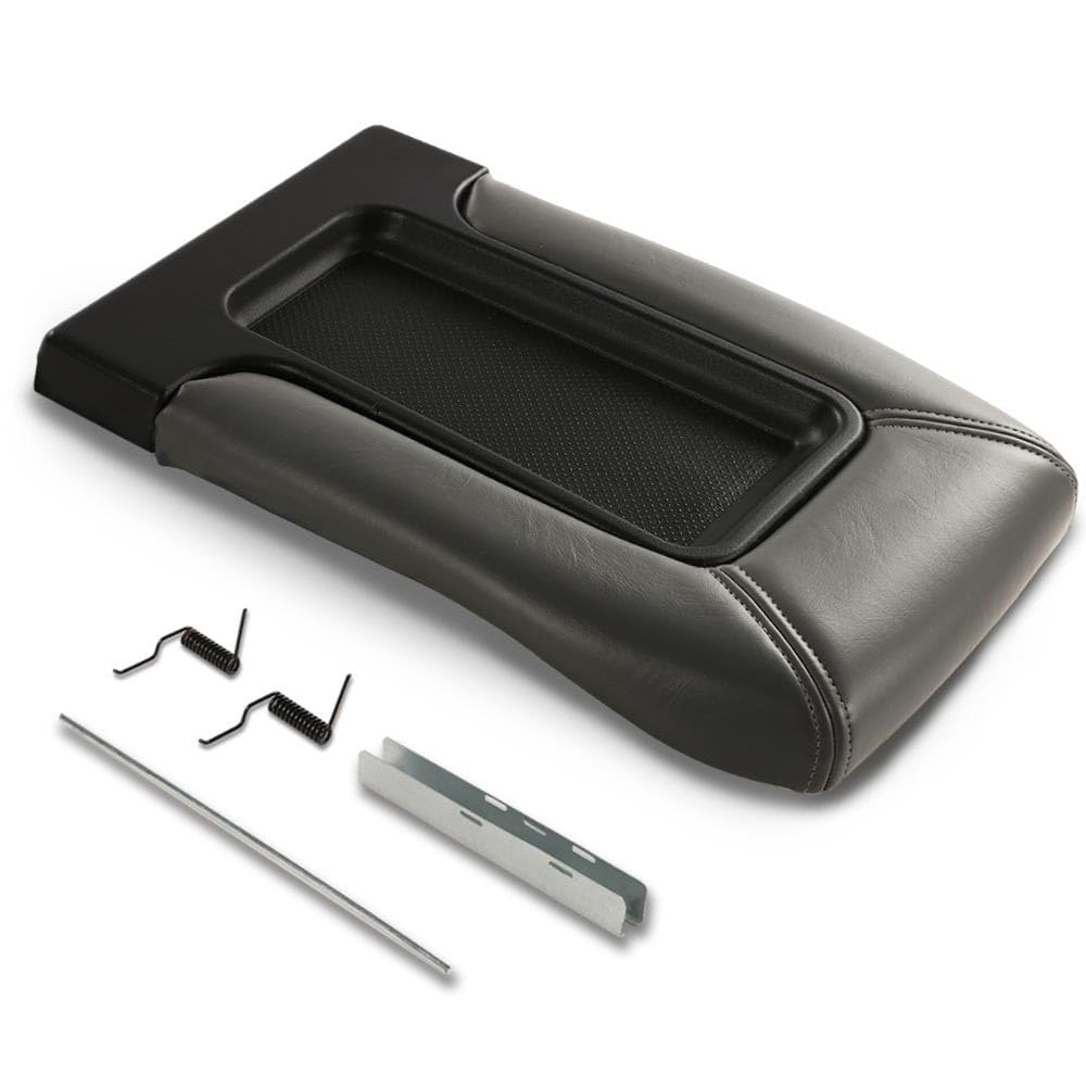 Pit66 Center Console Armrest Kit Center Console Cover, Compatible With 99-07 Silverado Avalanche Suburban Tahoe Sierra Yukon Grey Cclk-Chgm-001-Lgy,19127364,19127365,19127366