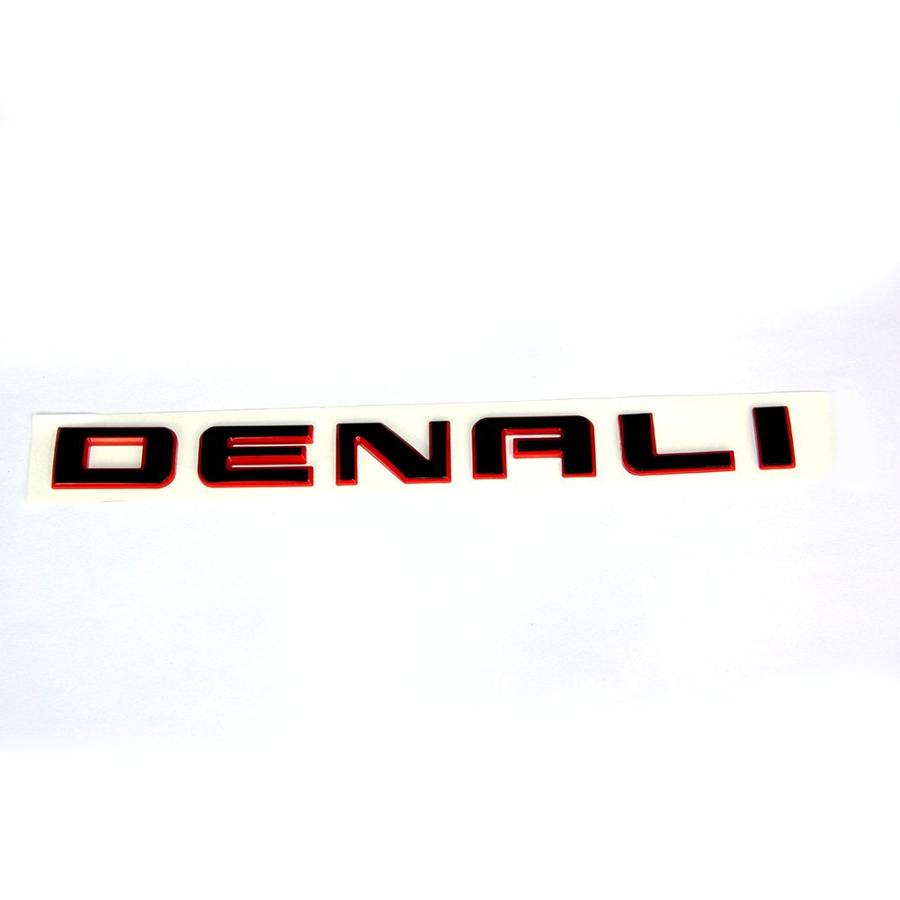 3Pack Red Line Denali Hd Nameplate Emblems Badge Compatible With 2007-2019 Denali Yukon Sierra Terrain (Redline)