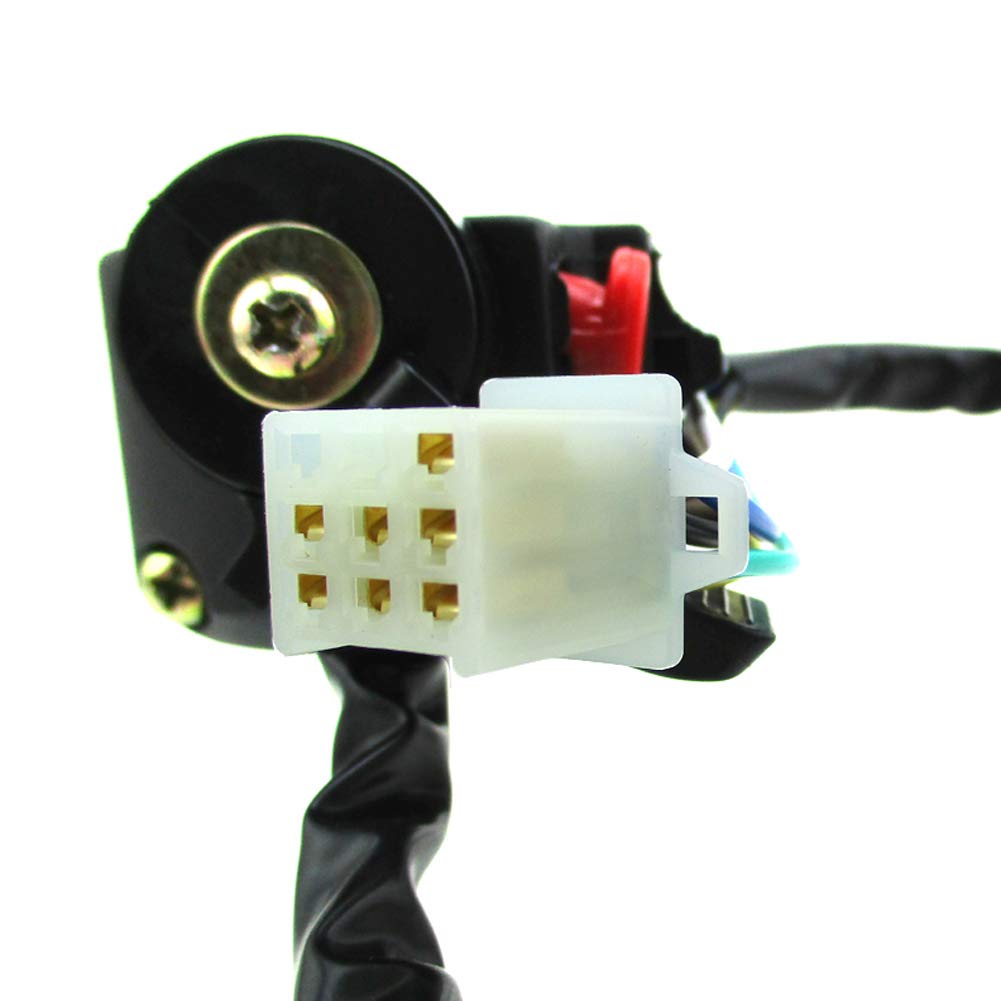 Tc-Motor 3 Function 7 Wire Female Plug Handle Kill Start Light Choke Switch For 50Cc 70Cc 90Cc 110Cc 125Cc Atv Quad Taotao Sunl Roketa Kazuma