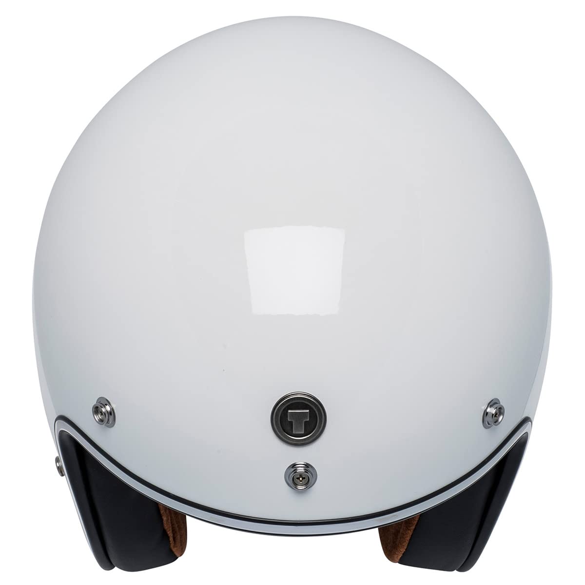 Torc Unisex-Adult Open-Face-Helmet-Style T-50 3/4 Retro Motorcycle Helmet With Graphic Iso Bars (Gloss White,Xx-Large),1 Pack