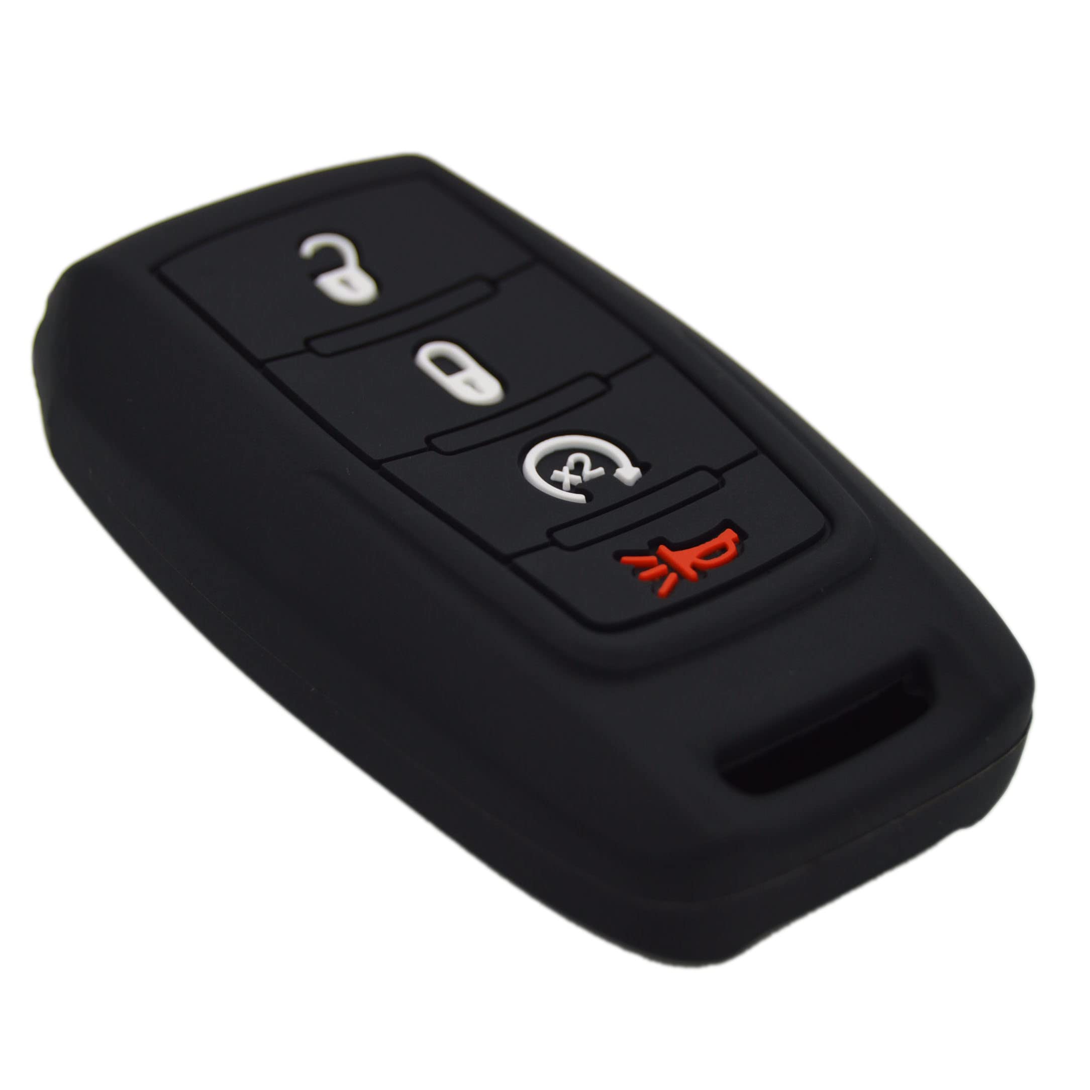 Zorratin Silicone Remote Key Fob Cover Case Protector for Ram 1500 2500 3500 2019 2020 2021 2022 2023 2024 2025 4 Buttons