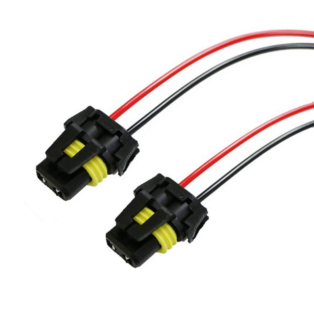 Ijdmtoy 900-Series 9005 9006 Female Adapter Wiring Harness Sockets Wire Compatible With Automtive Driving Light, Fog Light, Etc