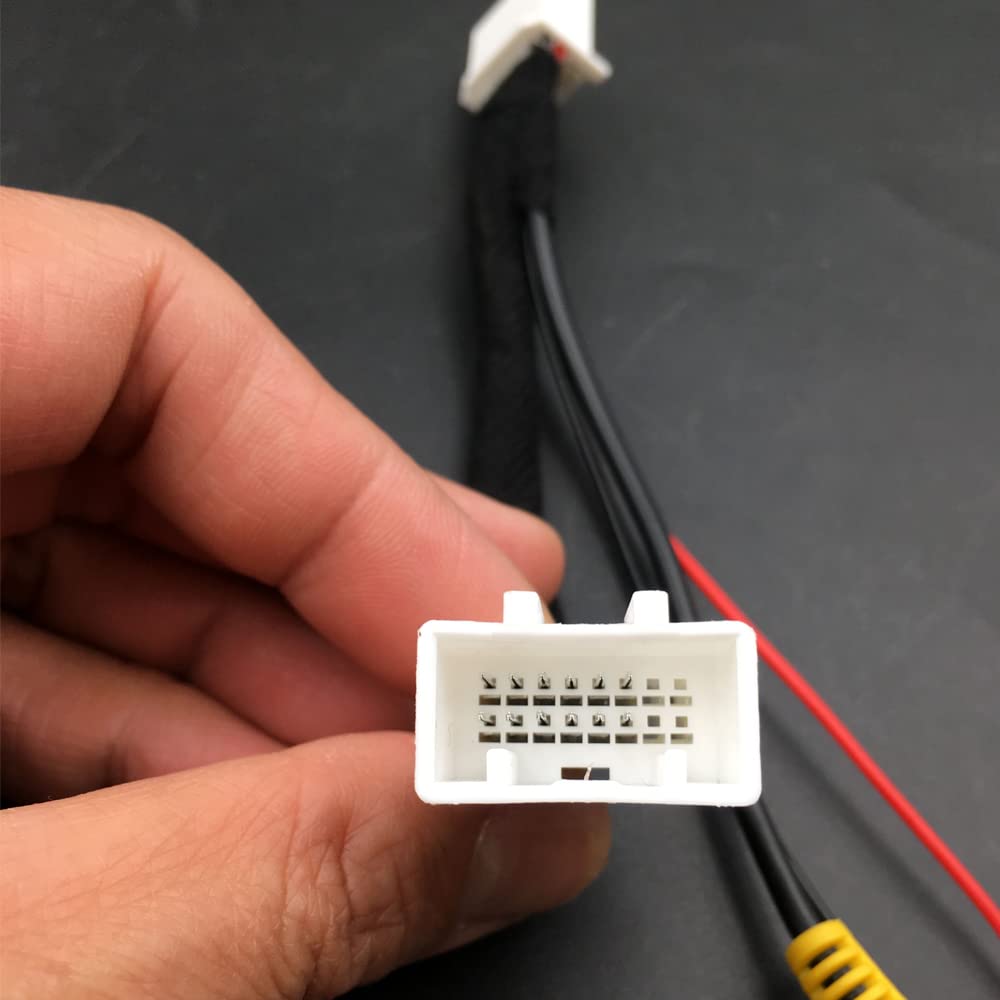 16 Pins Reverse Backup Rear View Camera Harness Adapter Connector Compatible With Toyota Prius Scion Xd Xb