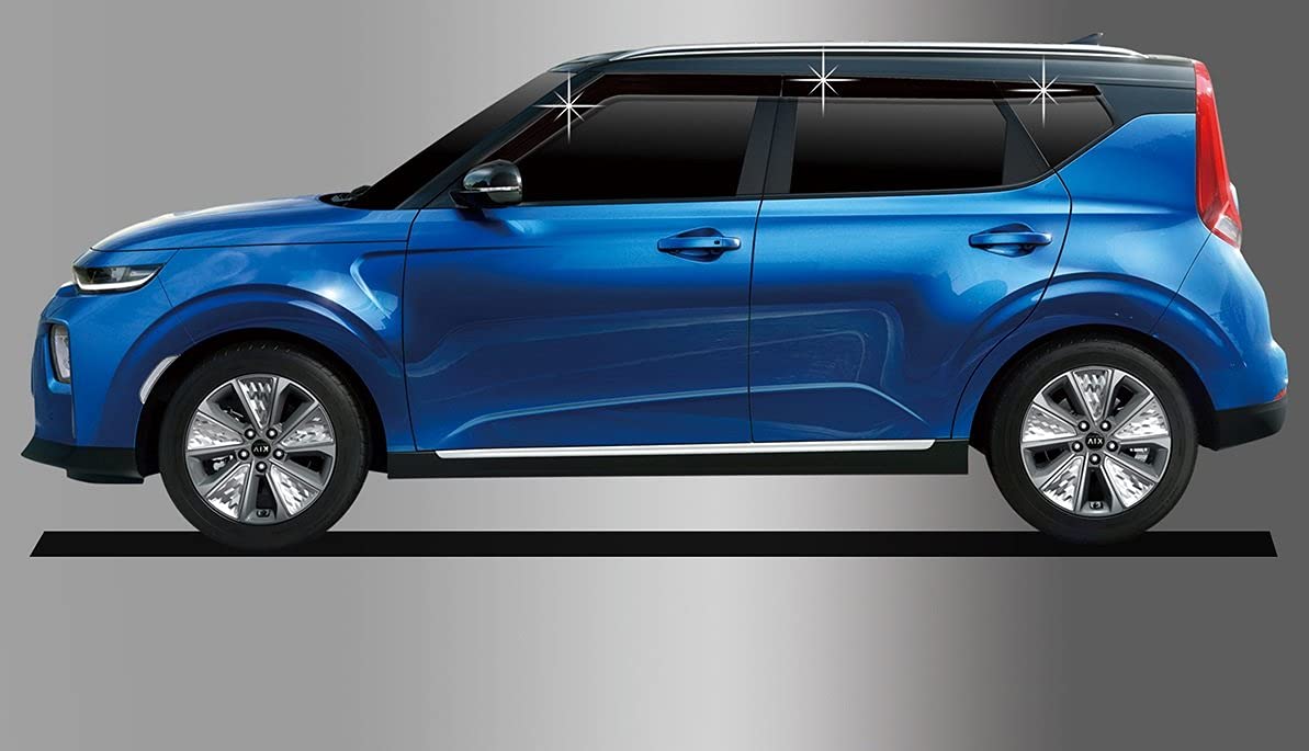 Autoclover Tape-On Rain Guards Window Visors 6 Pcs Set For Kia Soul 2020 2021 2022 2023 2024 / Window Deflectors, Out-Channel Ve
