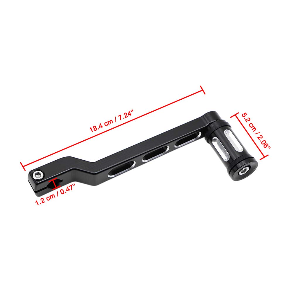 Dreamseek Motorcycle Heel Toe Gear Shift Lever + Shift Peg For Harley Fl Softail/Touring Electra Glide Road King Road Glide Flhx Street Glide/Tri Glide Trikes Shifter Levers (Black)