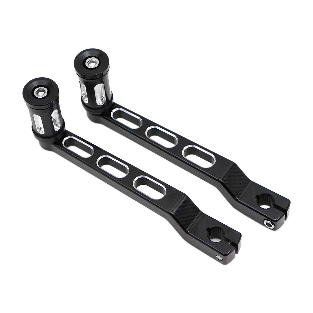 Dreamseek Motorcycle Heel Toe Gear Shift Lever + Shift Peg For Harley Fl Softail/Touring Electra Glide Road King Road Glide Flhx Street Glide/Tri Glide Trikes Shifter Levers (Black)