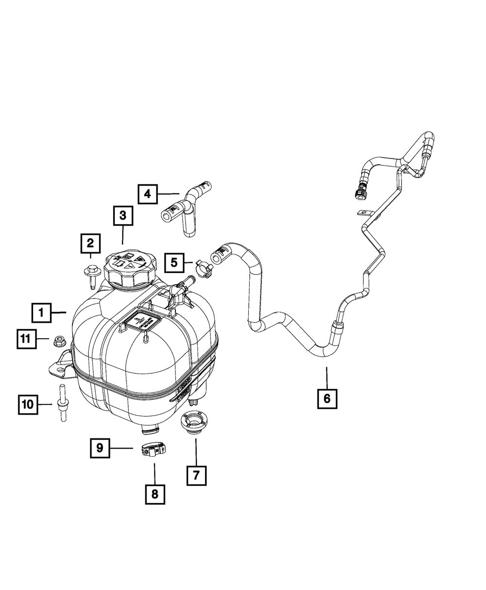 Mopar 68102158Ab Hose Coolant Bottle Supply