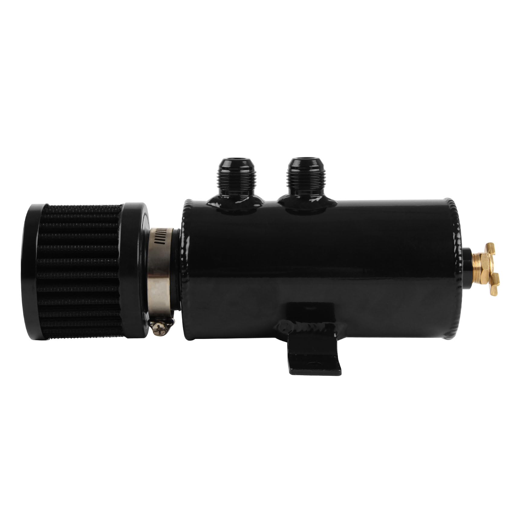 10An Baffled Oil Catch Can Breather Can With Drain Valve 750Ml Bundle And 10Ft 10An Fuel Line Fitting Kit Nylon Braided Cpe Oil Hose