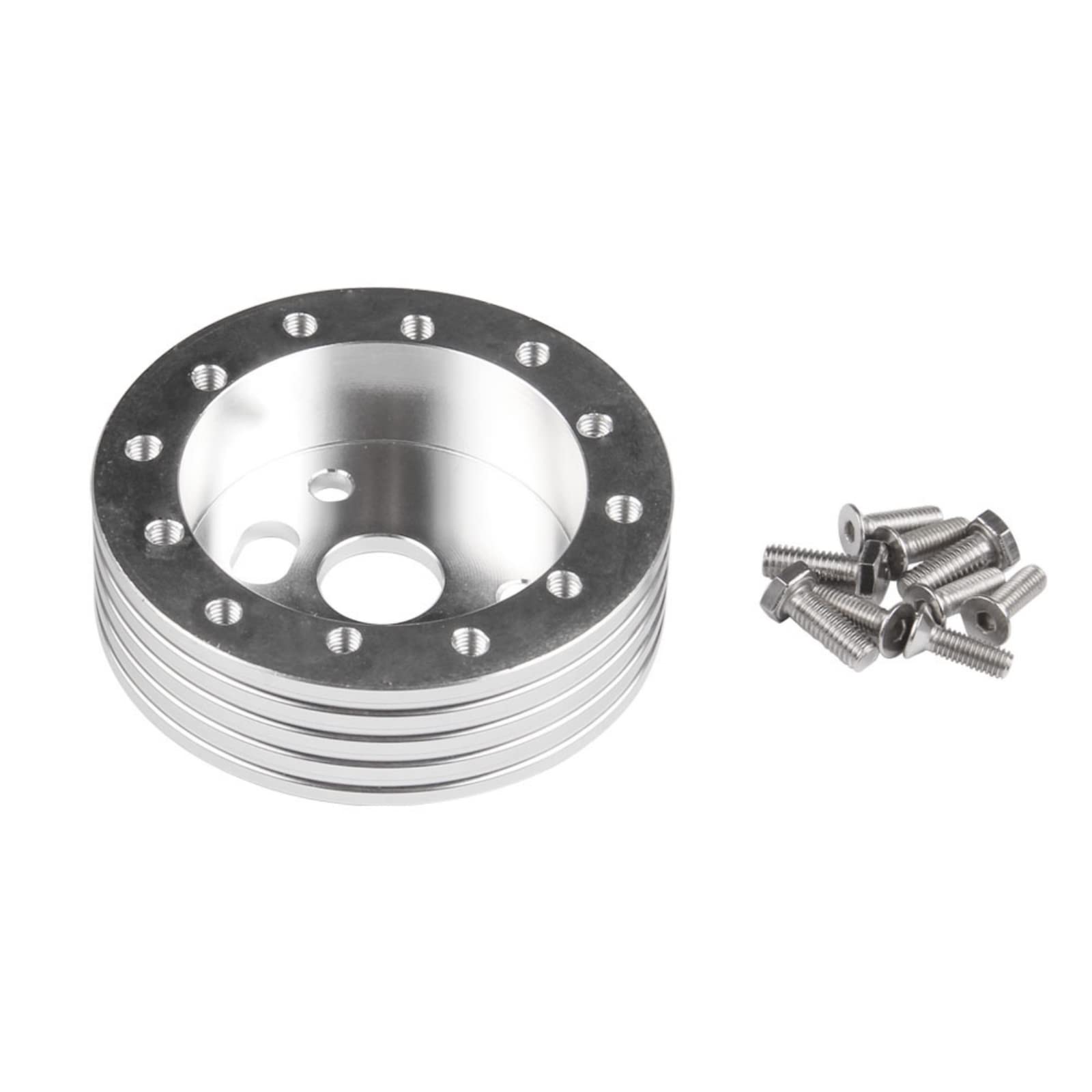 Rulline 1 Steering Wheel Hub Adapter Conversion Spacer 6 Hole To 3 Hole Steering Wheel Adapter Grant Adapter Boss Kit Silver