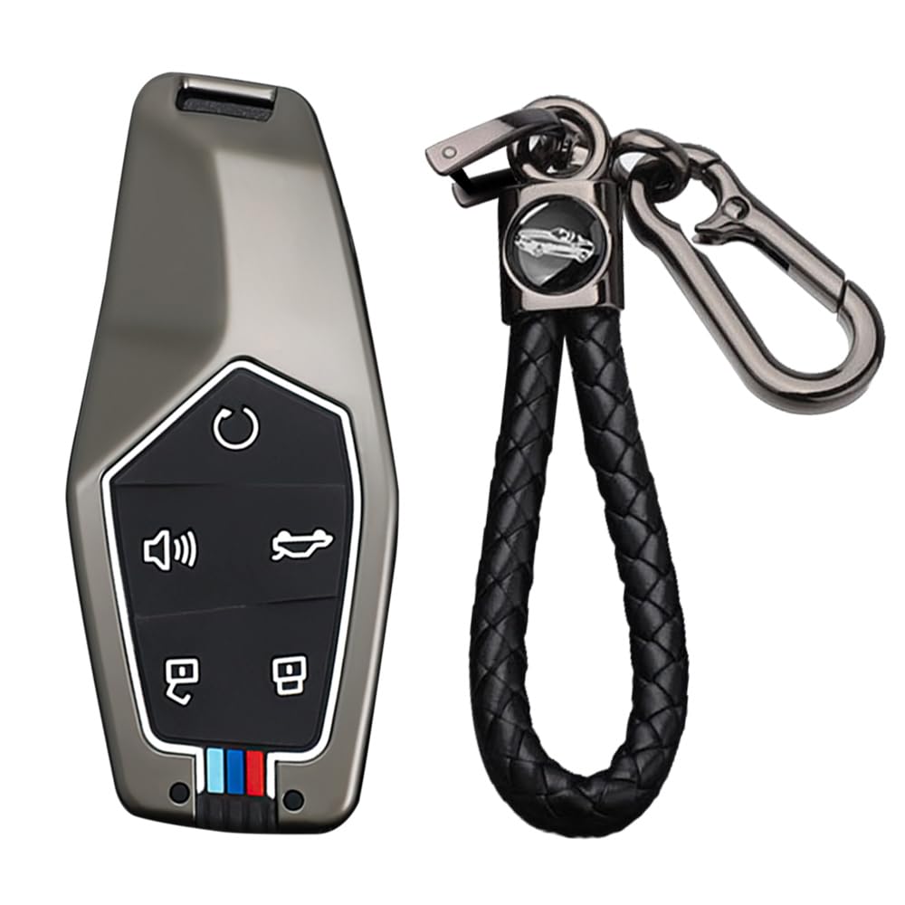 Tecart Key Case Key Shell Fit For Mg One 2022 Zinc Alloy Car Key Fob Cover Key Accessories 5 Button Key Cover Black