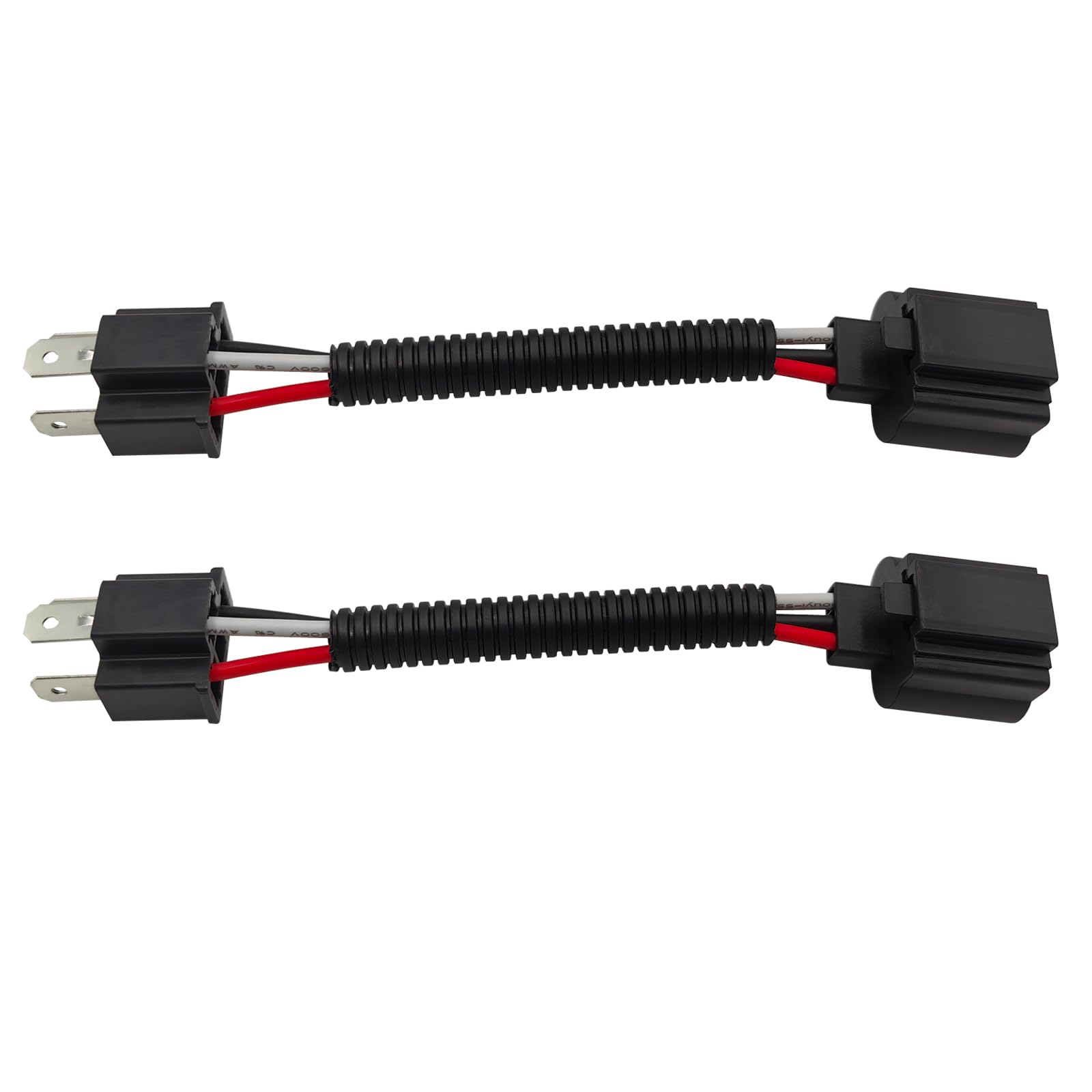 Audak 2 Pcs H4 9003 Male To H13 9008 Female Sockets Wiring Harness For Headlights Or Fog Lights