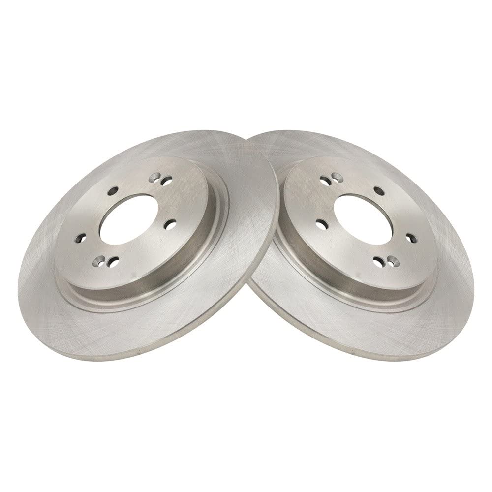Trq Rear Brake Rotors Set Solid Compatible With 2020-2022 Hyundai Palisade 2019-2020 Santa Fe 2020-2021 Kia Telluride