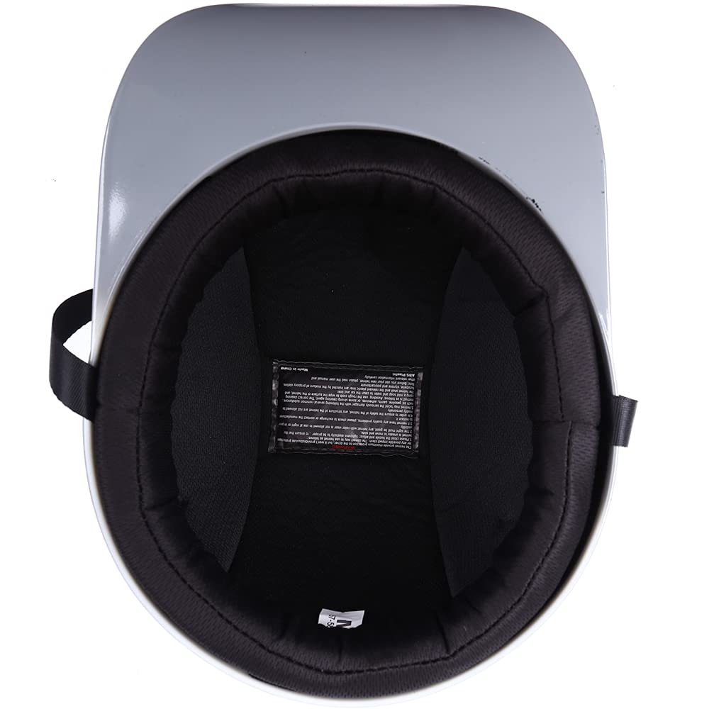 Yesmotor Baseball Style Cap Motorcycle Helmet Unisex-Adult - Dot Approved (Light Black,L)