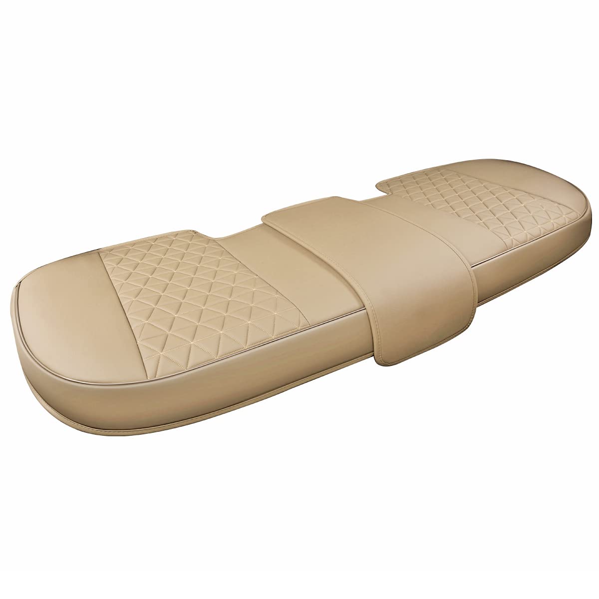 Black Panther Luxury Pu Leather Rear Bench Car Seat Cover Adjustable Length (49-55'') Fits 90% Standard 5 Seats (Sedan Suv), For