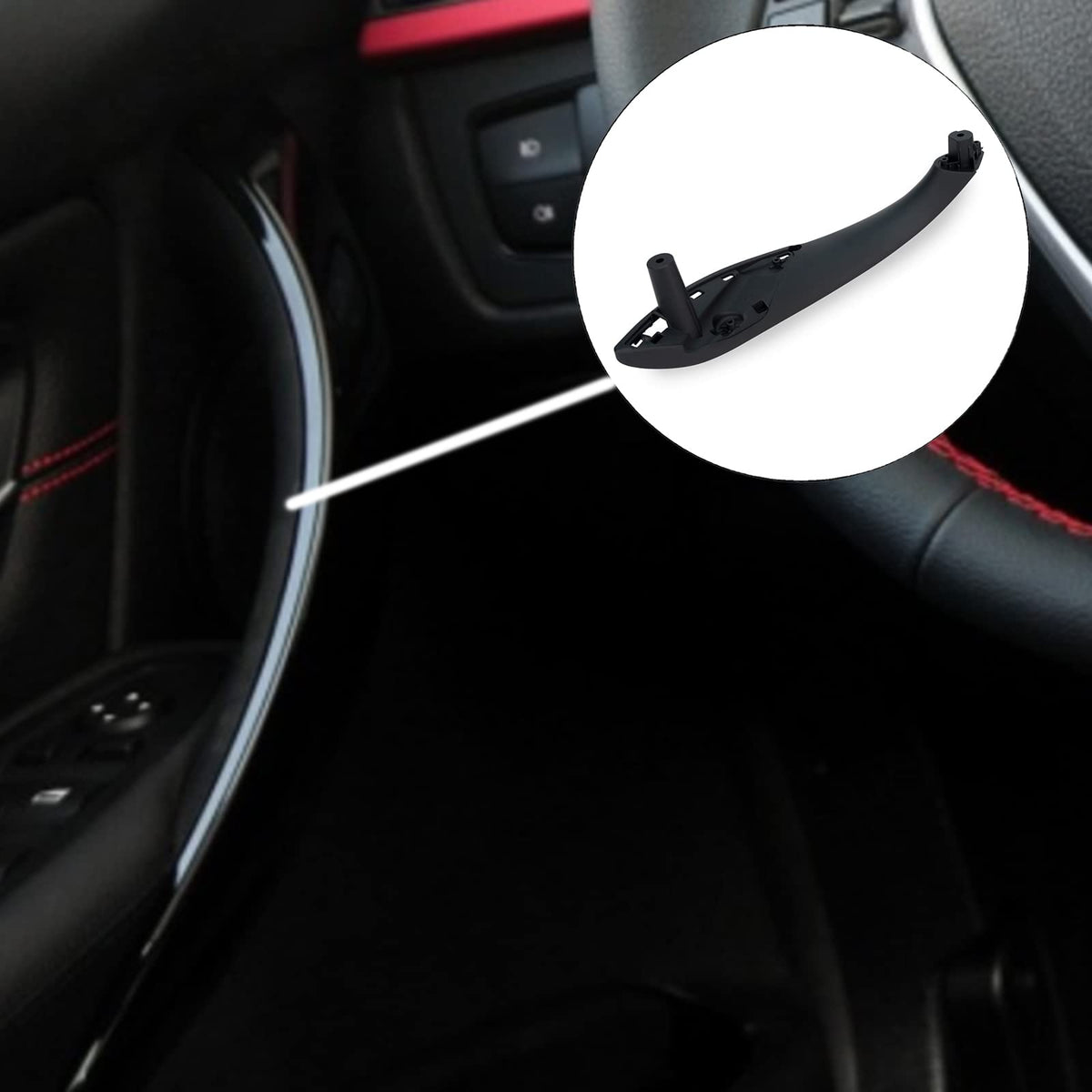 Weileite Front Left Driver Side Interior Inner Inside Door Pull Handle Grab Fit For Bmw 320,328,330,335,M3 F30/F31/F34/F80 2012-2018 And 418,420,428,430,435,M4 F32/F33/F36/F82/F83 2014-2017