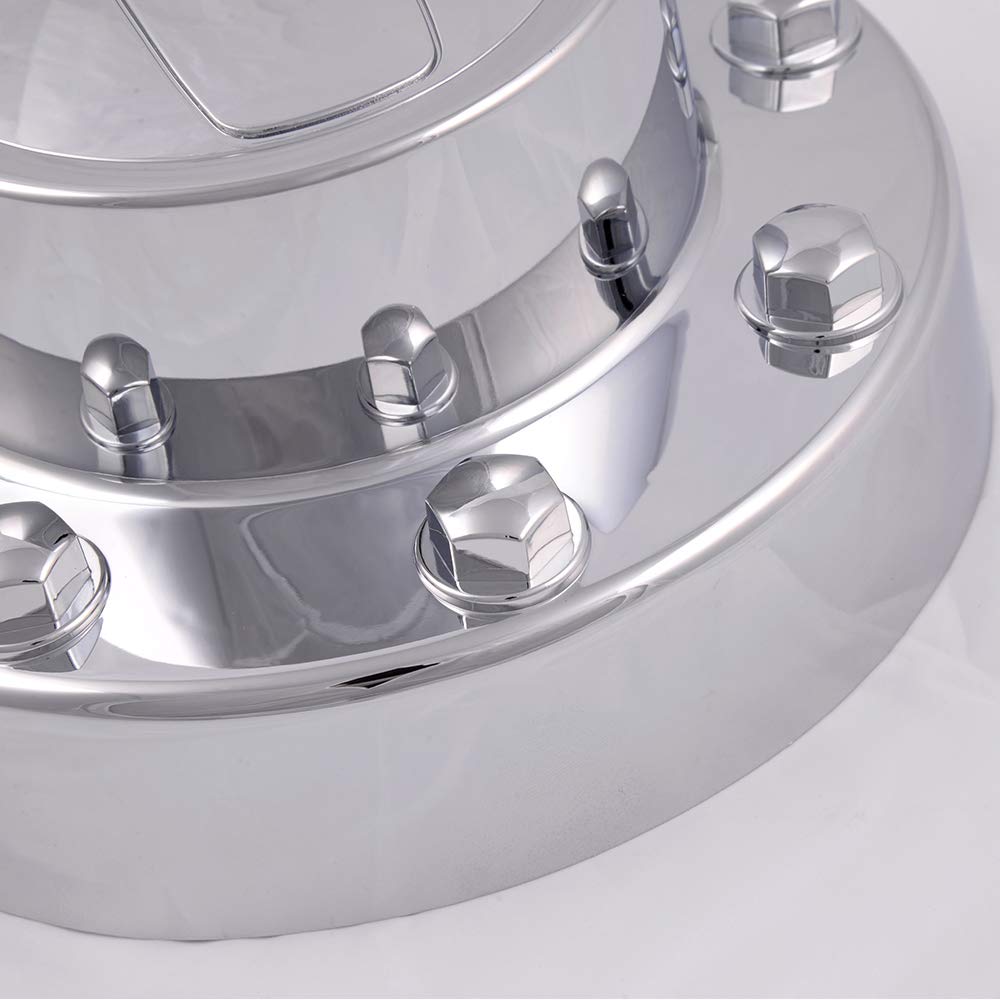 Pit66 Wheel Center Caps, Compatible With 11-16 Dodge Ram 3500 1-Ton Dually Alcoa Alloy Hub Caps 2 Rear Chrome